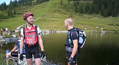 Endlich ist der Bergsee erreicht