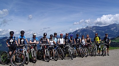 Danish Mountainbike Club at the Hohe Salve Mountain